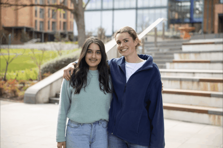 MLC International Baccalaureate students, Arushi Mishra (left) and Georgie Thomas. Image: MLC.