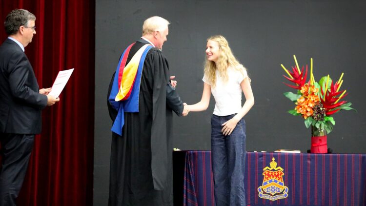The Class of 2023 returned to Barker College for a special Academic Assembly. Image: Barker College