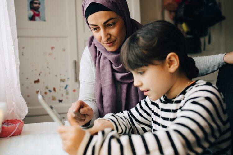 parent helping child study