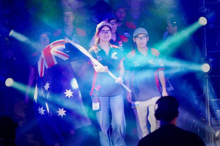 Senior students showcased their robotics skills at the FRC Worlds in Houston in April. Image: Barker College