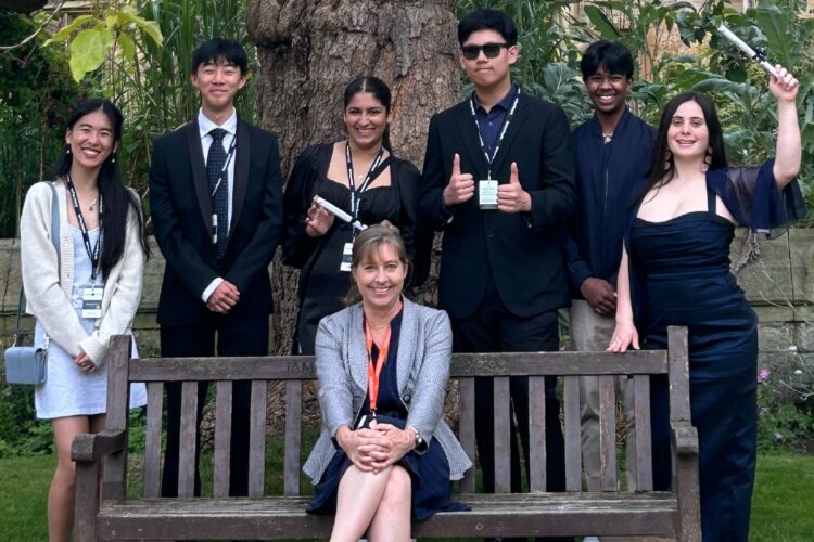 Barker College students with Mrs Melinda Bower, Barker’s Dean of Careers and External Programs. Image: Barker College