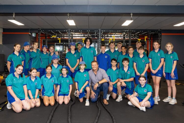 Mr Garry Woodford with Life Skills students. Image: The Redcliffe Peninsula magazine and photographer Dominika Lis.