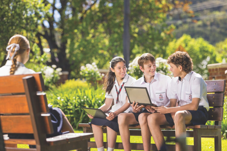 Students from Calrossy Anglican School in Tamworth. Image: AISNSW