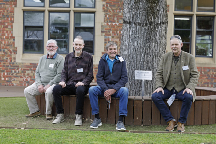 Past students at the unveiling of the Trees of Alumni. Image: Kingswood College