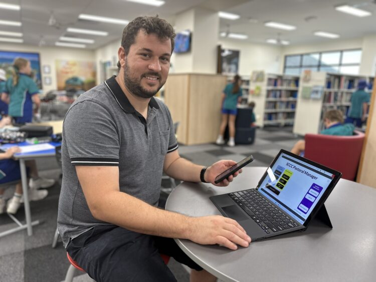 Maths Curriculum Leader, Anthony Young, designed the new app. Image: Southern Cross Catholic College