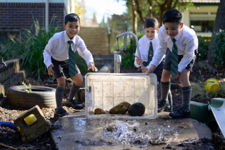 Students at Trinity’s Preparatory School engage in Free Play afternoons where staff supervise from a safe distance. Image: Trinity Grammar School