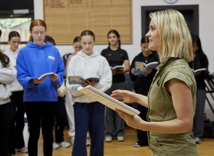 Actress Sophie Weiss led an acting workshop in Term 1 at The Academy of Mary Immaculate. Image: Academy of Mary Immaculate