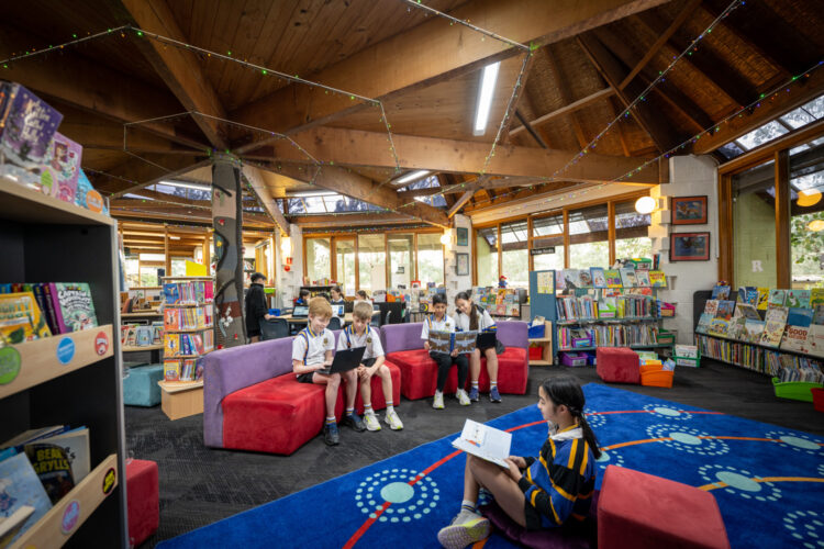 Carey Baptist Grammar School’s iconic treehouse-inspired library is designed to fit perfectly within the natural environment. Image: Carey Baptist Grammar School