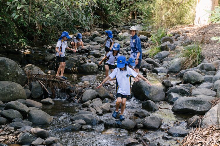 Year 2 Carey students exploring waterways. Image: Fiona Sexton.