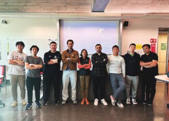 Secondary pre-service teacher ZhaoFei (Victor) Shen, 
third from left, with his peers at the University of Melbourne. Image: ZhaoFei (Victor) Shen