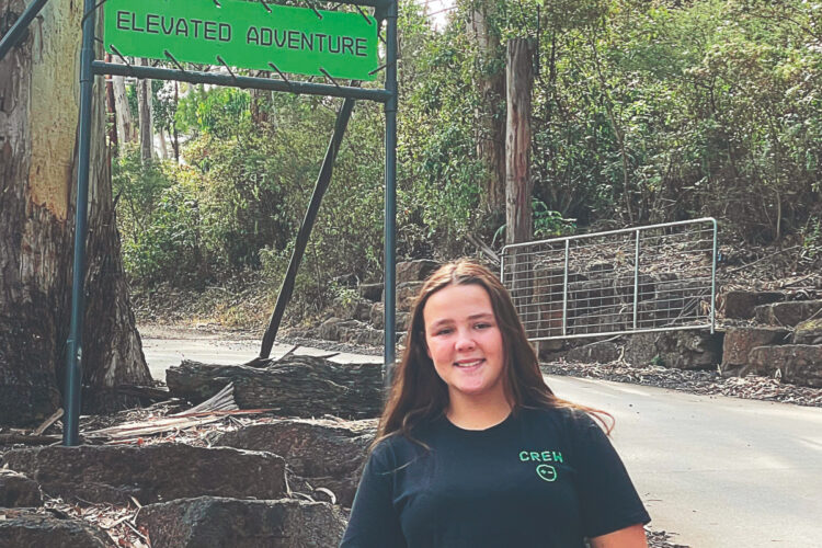 Year 10 student Ivy Gordon aspires to work in outdoor education. Image: Live Wire Park