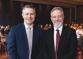 ASPA President Andy Mison (right) with Education Minister Jason Clare at the summit. Image: ASPA.
