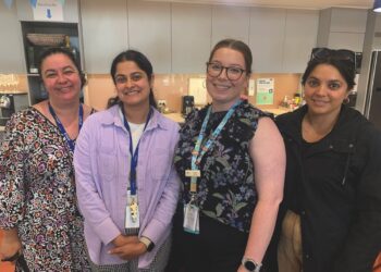 Holy Cross College’s QTR Pilot program participants: Ms Melissa Cartner, Ms Mishael Devassy, Ms Caitlin White and Ms Jade Kilmartin. Image: Image: Holy Cross College.