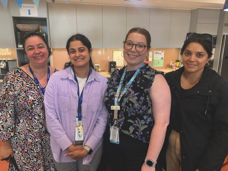Holy Cross College’s QTR Pilot program participants: Ms Melissa Cartner, Ms Mishael Devassy, Ms Caitlin White and Ms Jade Kilmartin. Image: Image: Holy Cross College.
