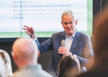 Dr Stephen Brown facilitates the flagship 6R Leadership and LWIE programs alongside an "exceptional" faculty team. Image: The Brown Collective
